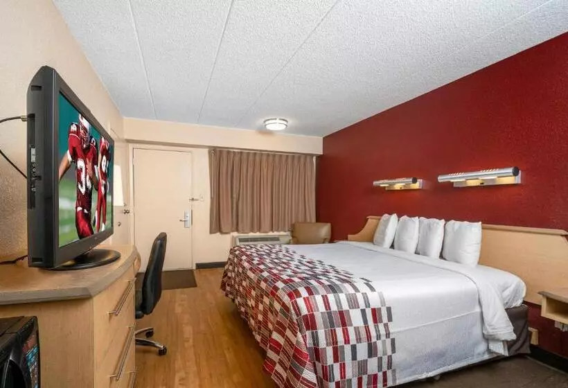 身障者適用キングサイズベッドルーム, Red Roof Inn Detroit Metro Airport  Taylor