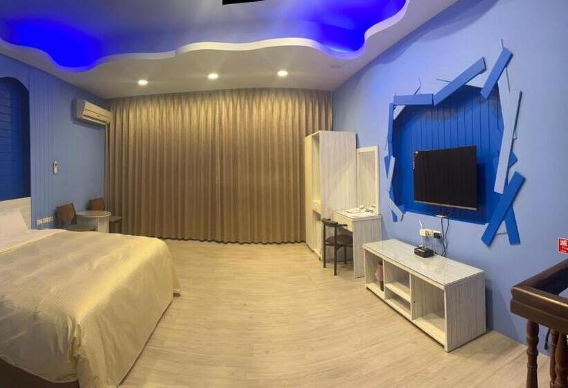 اتاق لوکس با تخت دو نفره بزرگ, 溫沙堡汽車旅館 Windsor Castle Garden Motel