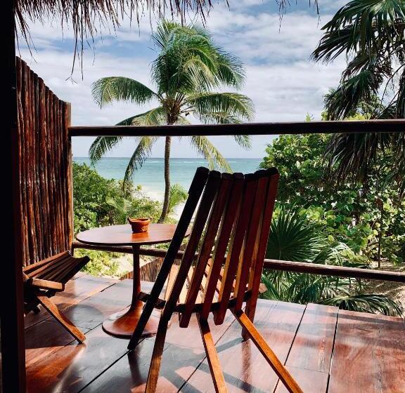 اتاق استاندارد با بالکن و چشمانداز دریا, Libelula Tulum Beachfront