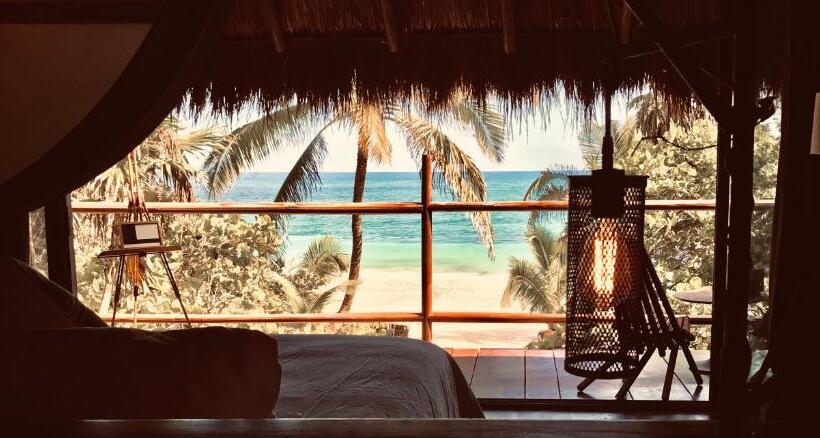 キングサイズベッドのスタンダードルーム, Libelula Tulum Beachfront