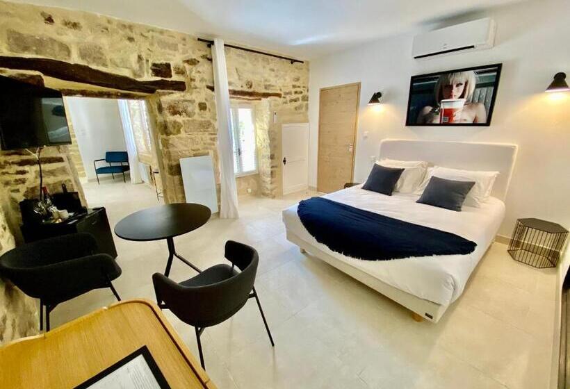 디럭스 스위트 킹 침대, La Maison Des Vendangeurs   Table D Hôtes Le Soir Du Jeudi Au Dimanche  Jacuzzi   Balnéo Spa   Acces