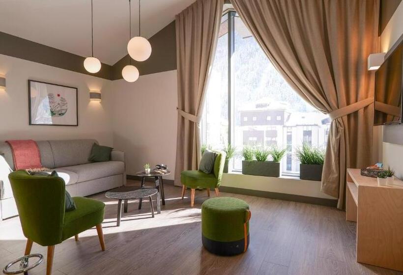 דירת שני חדרים, Plan B Hotel   Living Chamonix