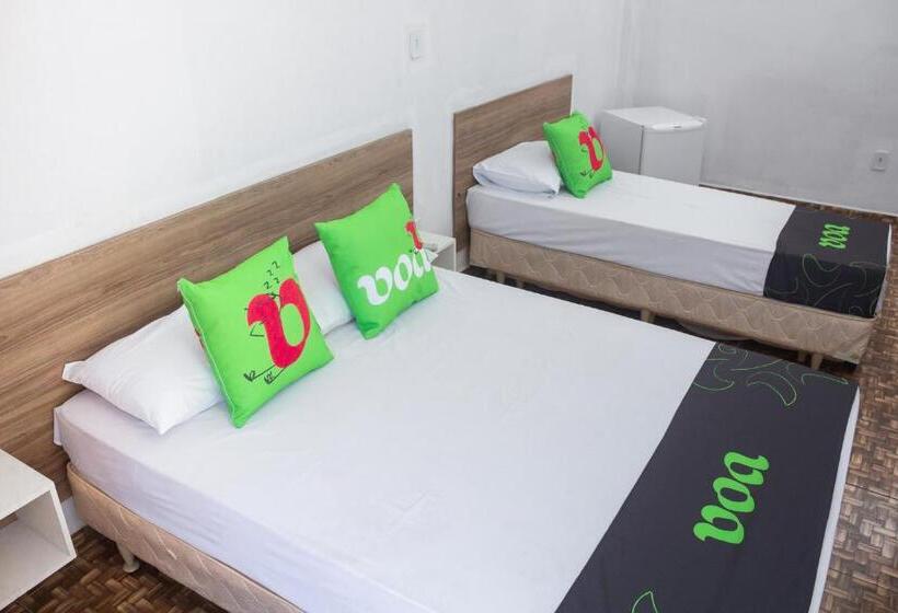 חדר סטנדרט לשלושה עם מרפסת, Voa Pousada Bem Estar