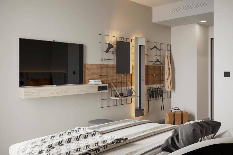 اتاق استاندارد با تخت دو نفره بزرگ, Moxy Kaunas Center