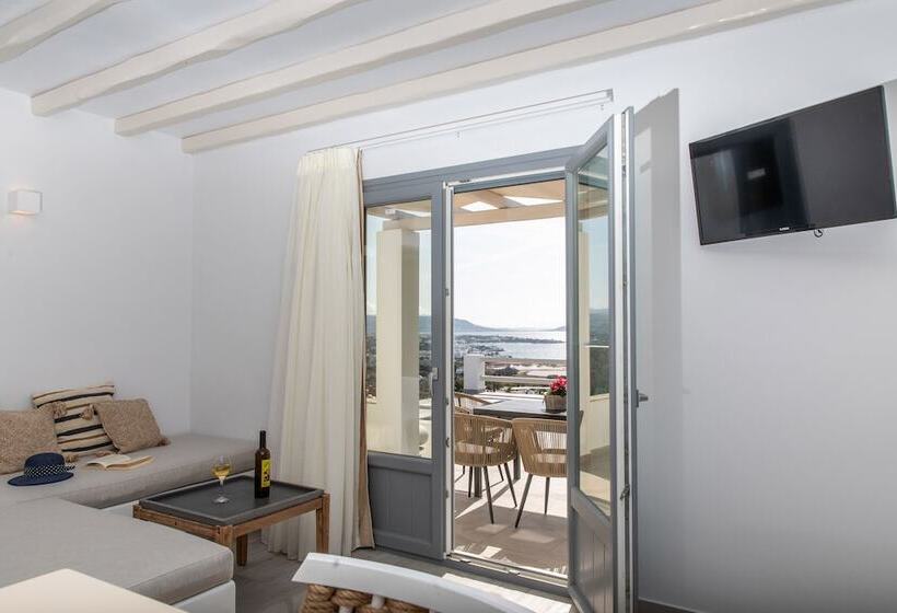 جناح مطلّ علي البحر, Mythology Naxos Villas & Suites