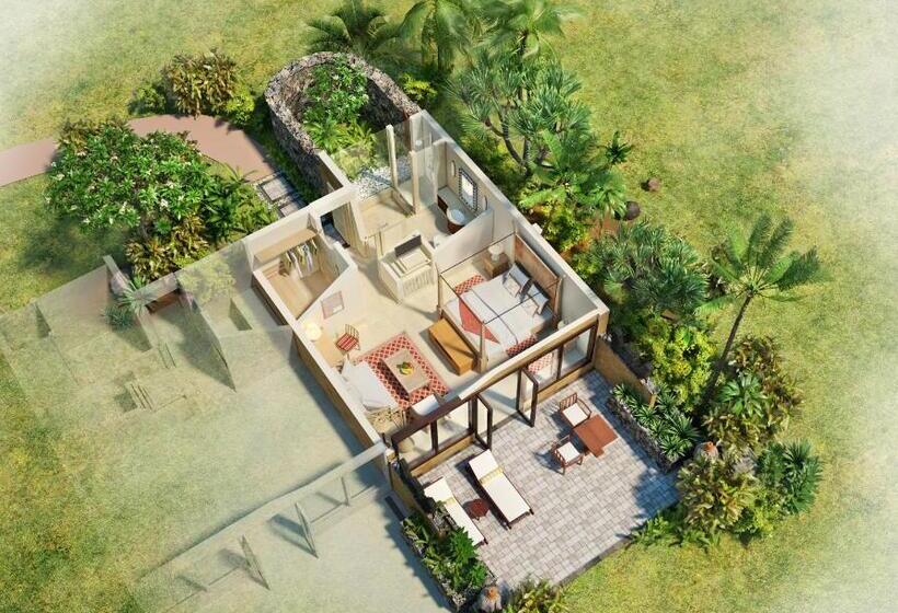 غرفة ديلوكس مطلّة علي الحديقة, The Oberoi Beach Resort, Mauritius