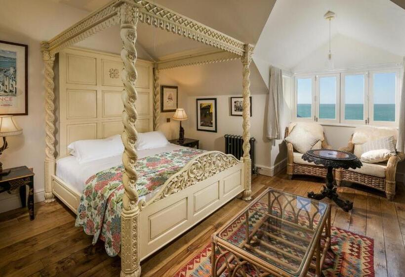 キングサイズベッドのスタンダードルーム, Tolcarne Beach Colonial Restaurant And Rooms