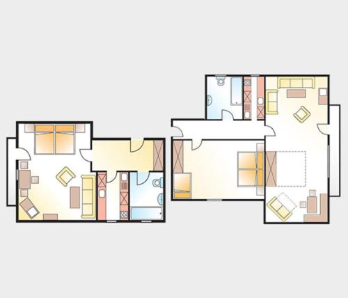 带2个卧室的公寓, Panoramablick Ferienwohnungen