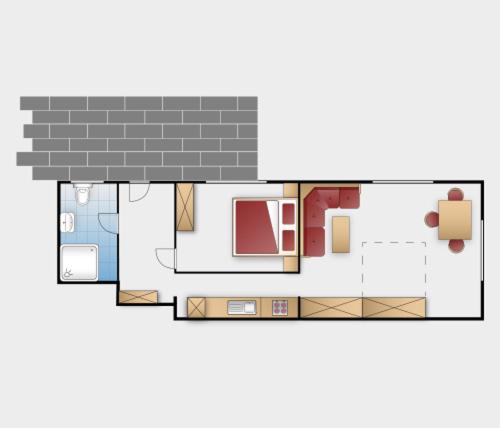 低层单卧公寓, Panoramablick Ferienwohnungen