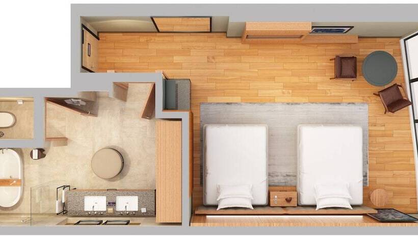 2ダブルベッドのスタンダードルーム, The Ritzcarlton, Perth