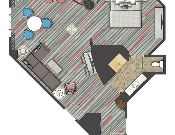 带大床的套房, Universal S Hard Rock Hotel®