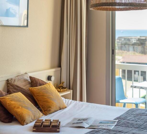 חדר קומפורט עם נוף לים, Logis Hôtel Restaurant Le Calluna