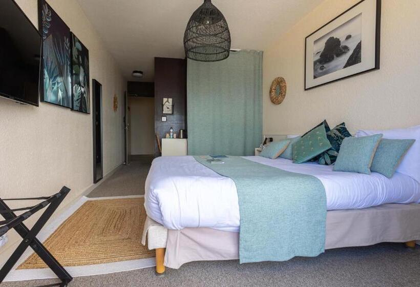 חדר קומפורט עם נוף לים, Logis Hôtel Restaurant Le Calluna