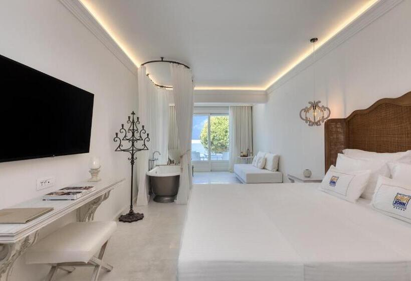 غرفة بريميوم إطلالة جانبية على البحر, Saint John Hotel Villas & Spa