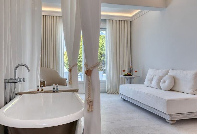 غرفة بريميوم إطلالة جانبية على البحر, Saint John Hotel Villas & Spa