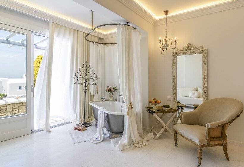 غرفة بريميوم إطلالة جانبية على البحر, Saint John Hotel Villas & Spa