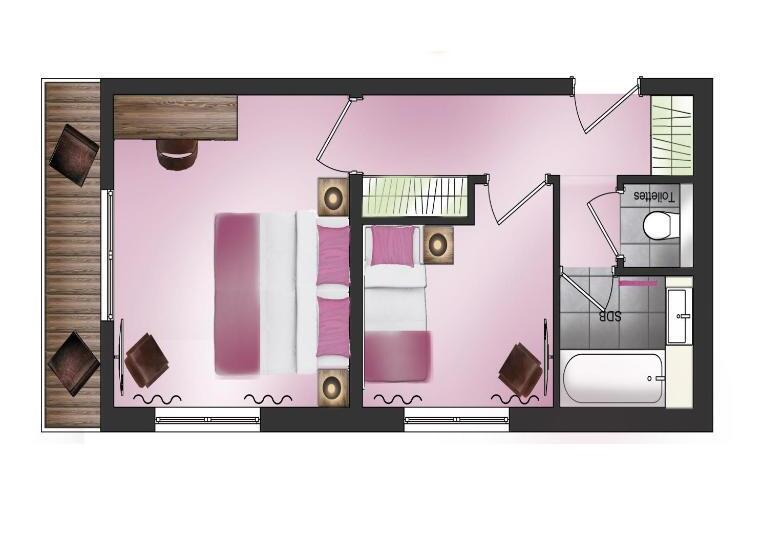 Suite with lake view, Hôtel Les Grillons