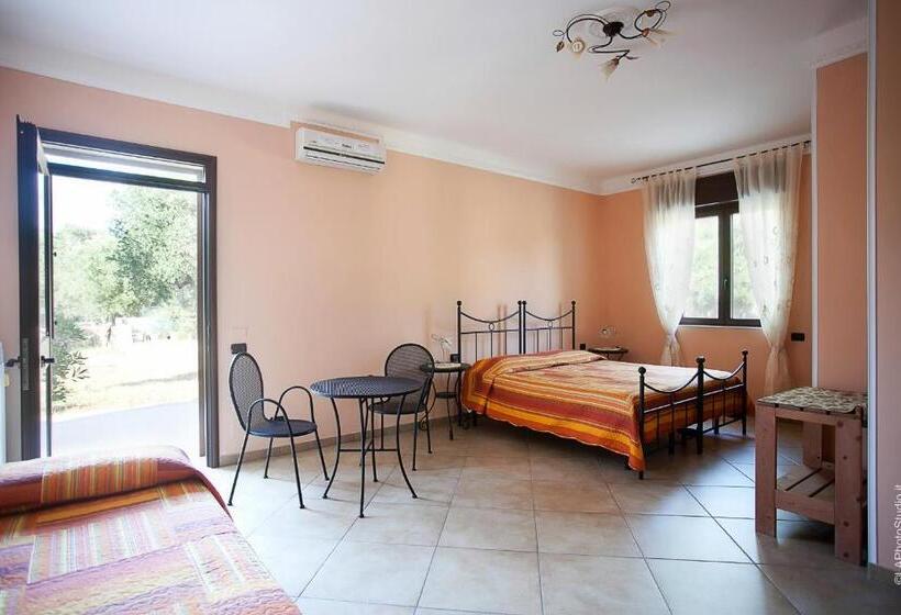 חדר לארבעה סטנדרטי עם נוף לגינה, Villa Delle Palme