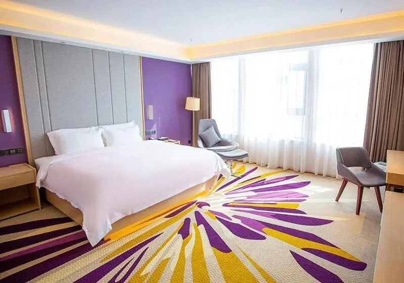 キングサイズベッドのデラックスルーム, Lavande Hotel Mianyang Santai North Passenger Transport Center Binjiang Park