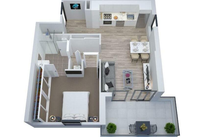 침실 1개 아파트, Manhattan Apartments  Notting Hill