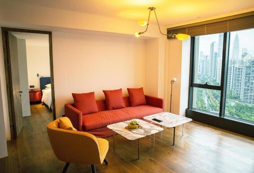 침실 2개 디럭스 아파트, Kapok Shenzhen Houhai