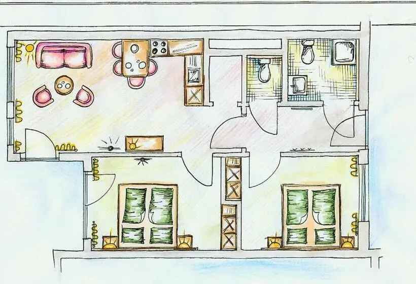 آپارتمان 2 خوابه, Alm Appartements Ehemals Birkenhof