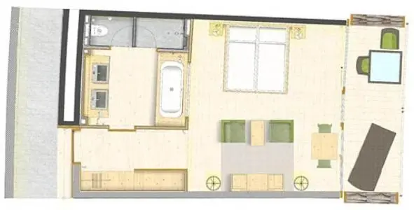 テラス付きジュニアスイート, Relais & Châteaux In Lain Hotel Cadonau