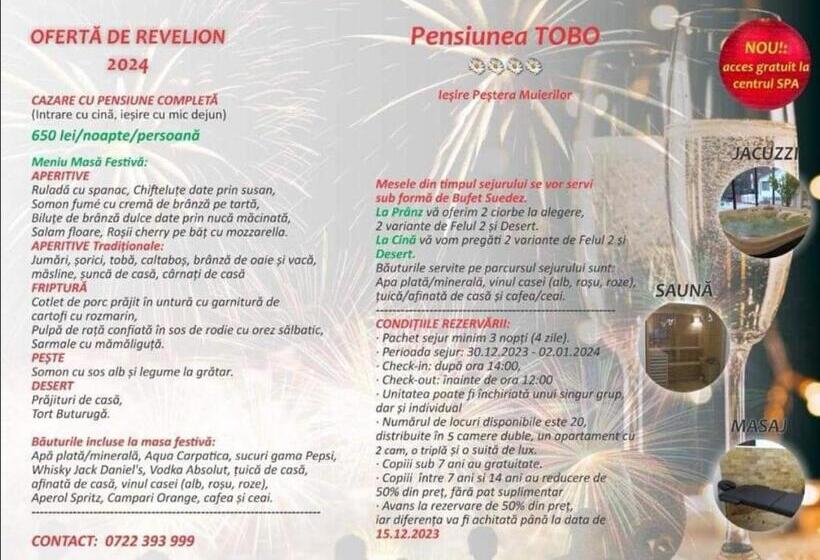 Апартаменты 2 Спальни, Pensiunea Tobo