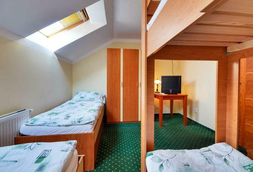 הכלכלה חדר לארבעה עם מקלחת משותפת, Restaurace A Penzion Kamenec