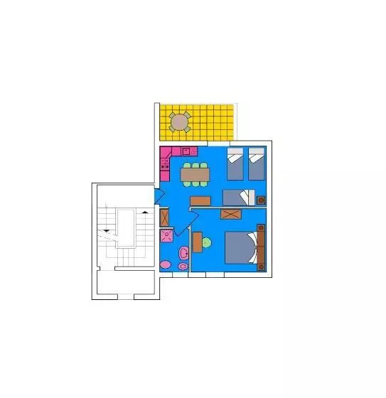 آپارتمان اکونومی 1 خوابه, Residence Oasis