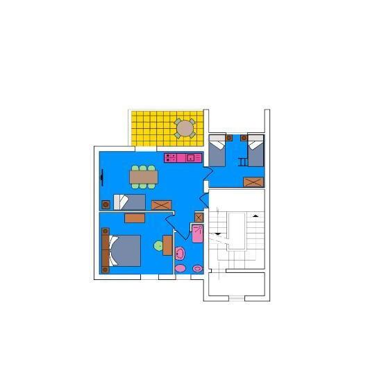 带2个卧室的公寓, Residence Oasis