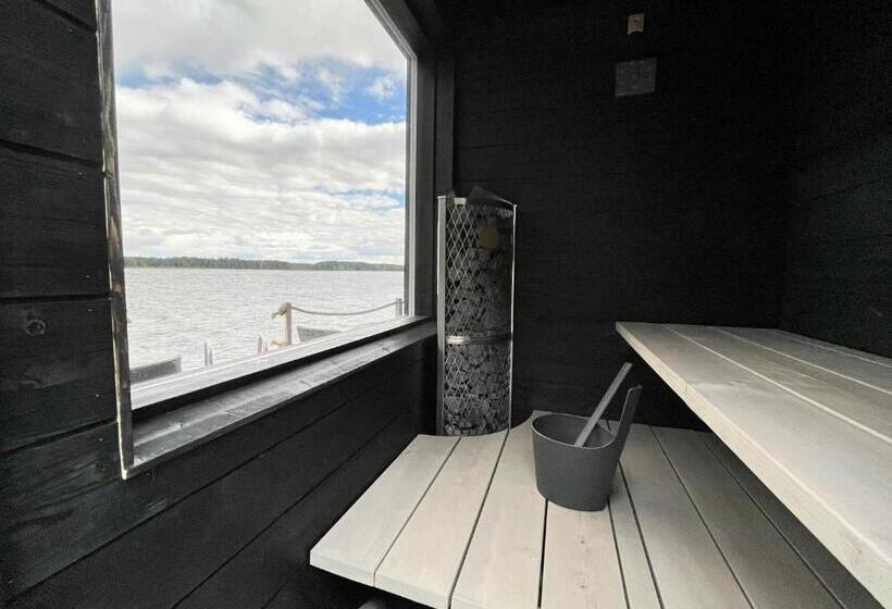 Suite with lake view, Lake Hotel Lehmonkärki   Haasi Mirror Houses