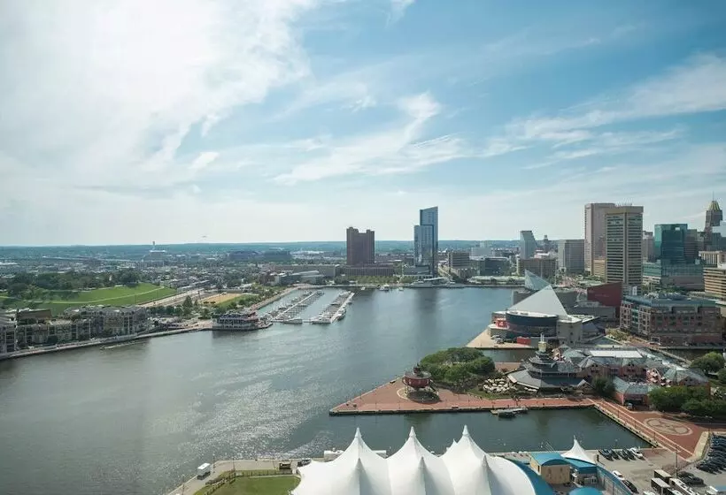 景色の見えるダブルベッドスタンダードルーム, Baltimore Marriott Waterfront