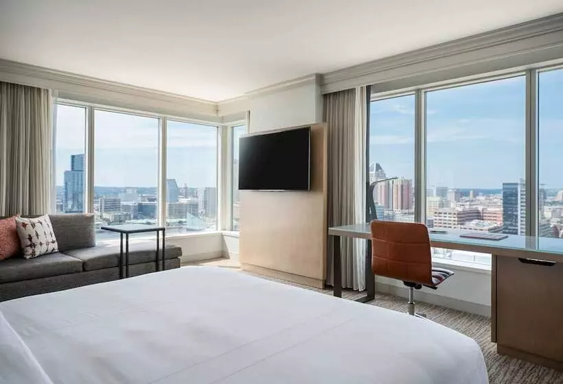 景色の見えるダブルベッドスタンダードルーム, Baltimore Marriott Waterfront