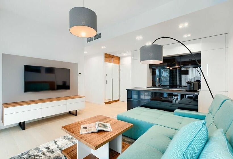 侧面带海景及1个卧室的复式公寓, Dune Resort Mielno   C