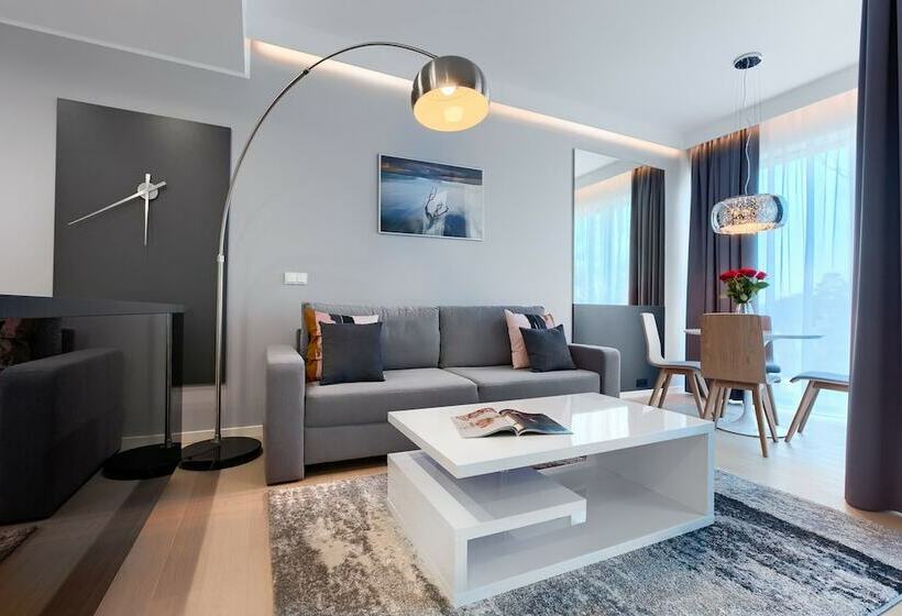 侧面带海景及1个卧室的复式公寓, Dune Resort Mielno   C