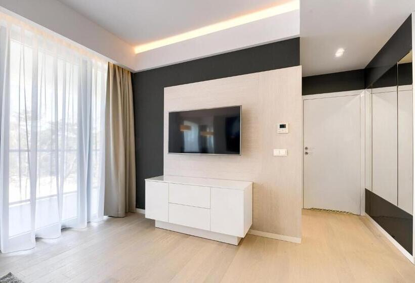 侧面带海景及1个卧室的复式公寓, Dune Resort Mielno   C