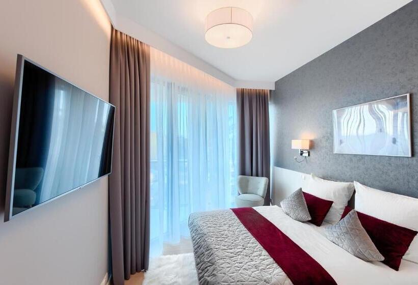 侧面带海景及1个卧室的复式公寓, Dune Resort Mielno   C