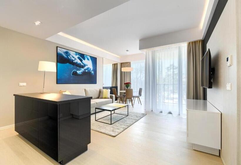 带海景及1个卧室的复式公寓, Dune Resort Mielno   C