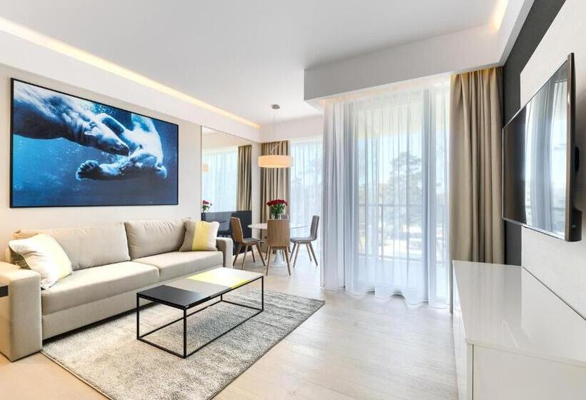 带海景及1个卧室的复式公寓, Dune Resort Mielno   C