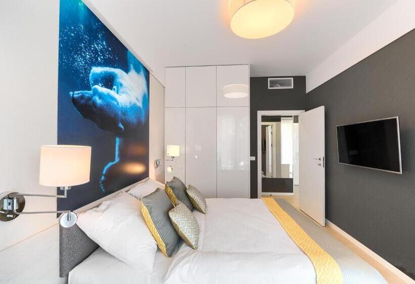 带海景及1个卧室的复式公寓, Dune Resort Mielno   C