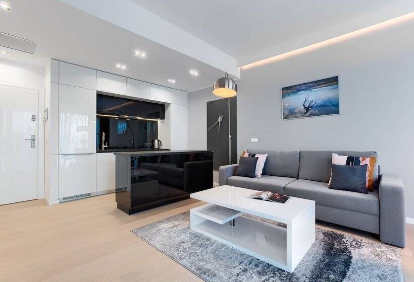 侧面带海景及1个卧室的复式公寓, Dune Resort Mielno   C