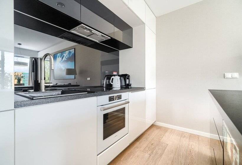 侧面带海景及1个卧室的复式公寓, Dune Resort Mielno   C