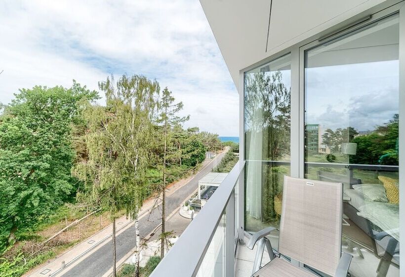 侧面带海景及1个卧室的复式公寓, Dune Resort Mielno   C