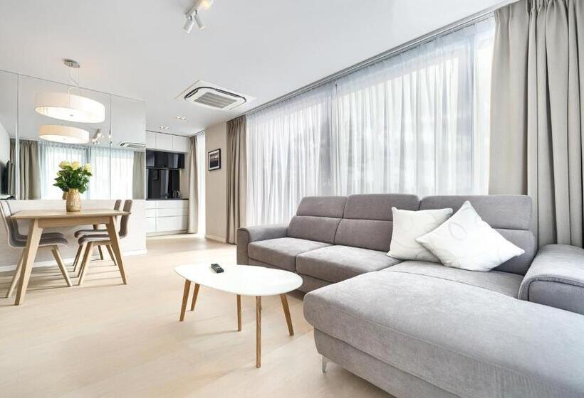 侧面带海景及1个卧室的复式公寓, Dune Resort Mielno   C