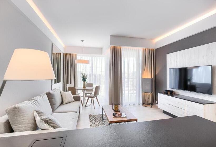 带海景及1个卧室的复式公寓, Dune Resort Mielno   C