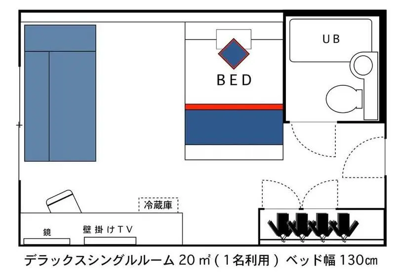 シングルデラックスルーム, Areaone Tokai