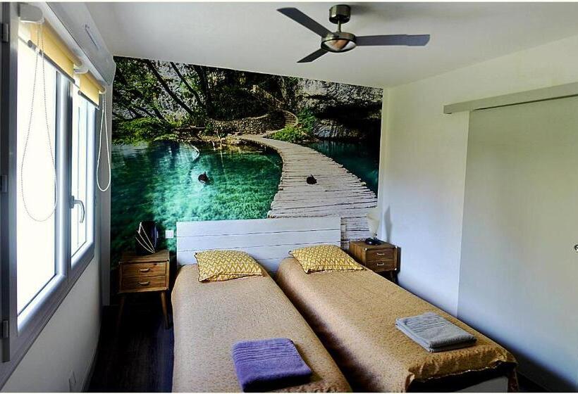 חדר סטנדרט חדר אמבטיה משותף, Chambre La Caunette