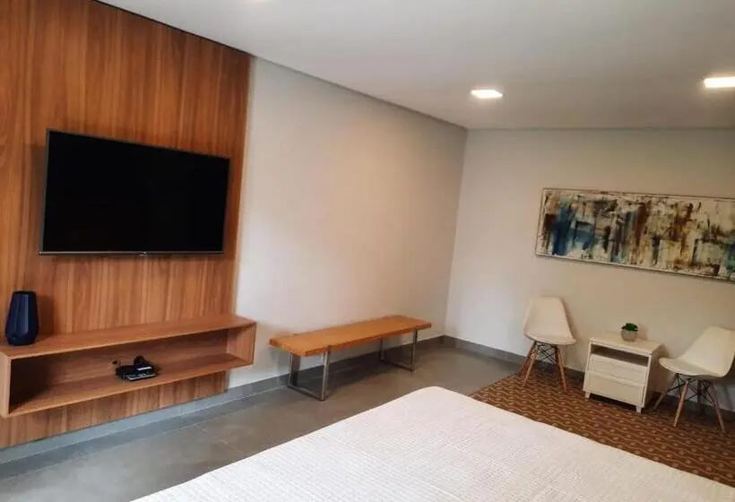 キングサイズベッドのスタンダードルーム, Capão Do Cerrado Pousada E Spa