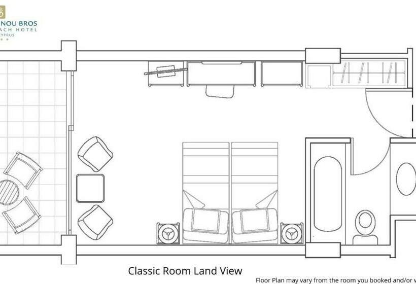 アウトサイドクラシックルーム, Constantinou Bros Athena Beach Hotel